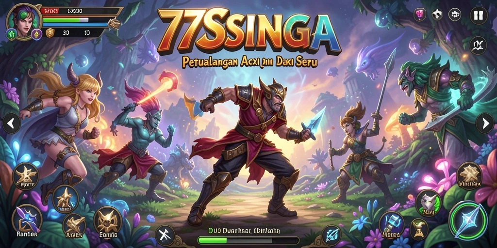 Tampilan gameplay seru dan menegangkan dari 77SINGA.