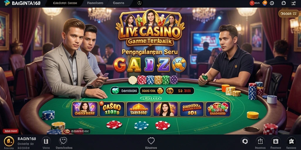 Screenshot tampilan permainan Live Casino BAGINTA168 yang menarik.