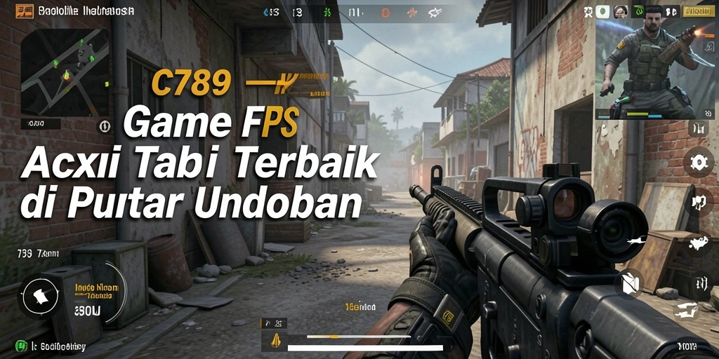 Tangkapan layar menampilkan aksi intens dalam gameplay FPS di C789.