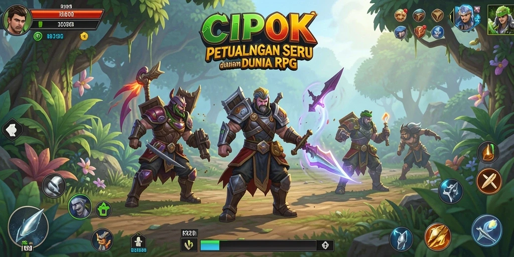 Screenshot menampilkan aksi seru dalam game RPG CIPOK.