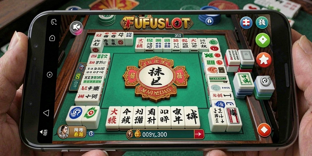 Screenshot utama FUFUSLOT menampilkan gameplay Mahjong yang menantang dan seru.