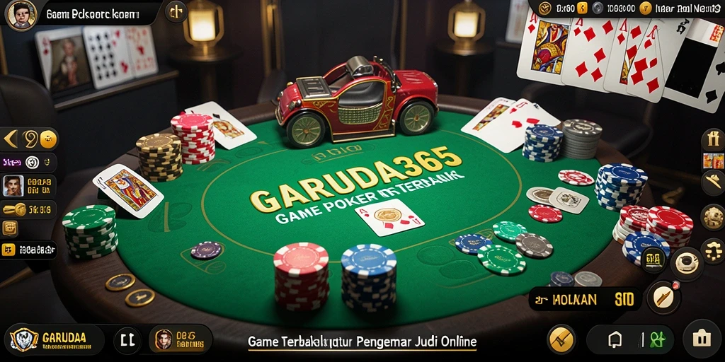 Tampilan gameplay Poker yang seru di GARUDA365.