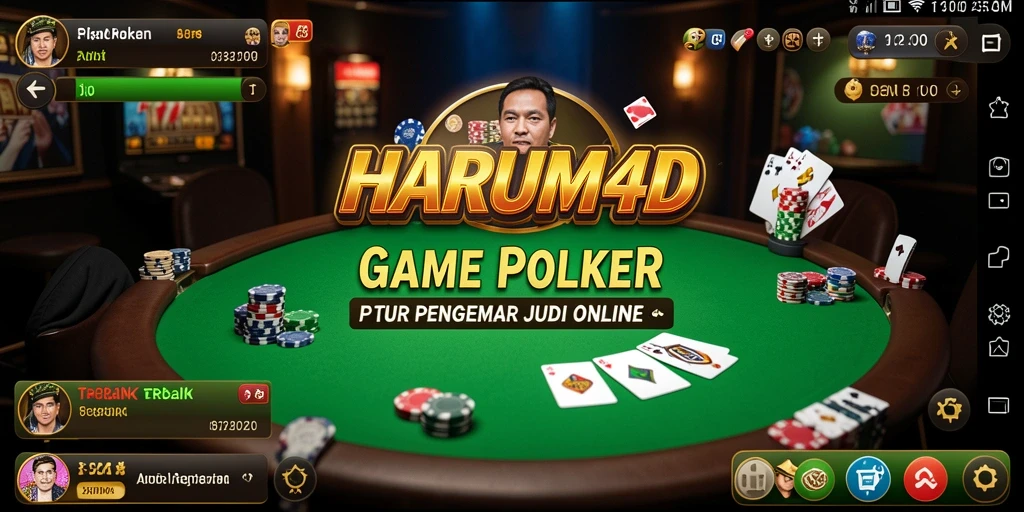 Tampilan gameplay Poker yang menarik dan interaktif di HARUM4D.