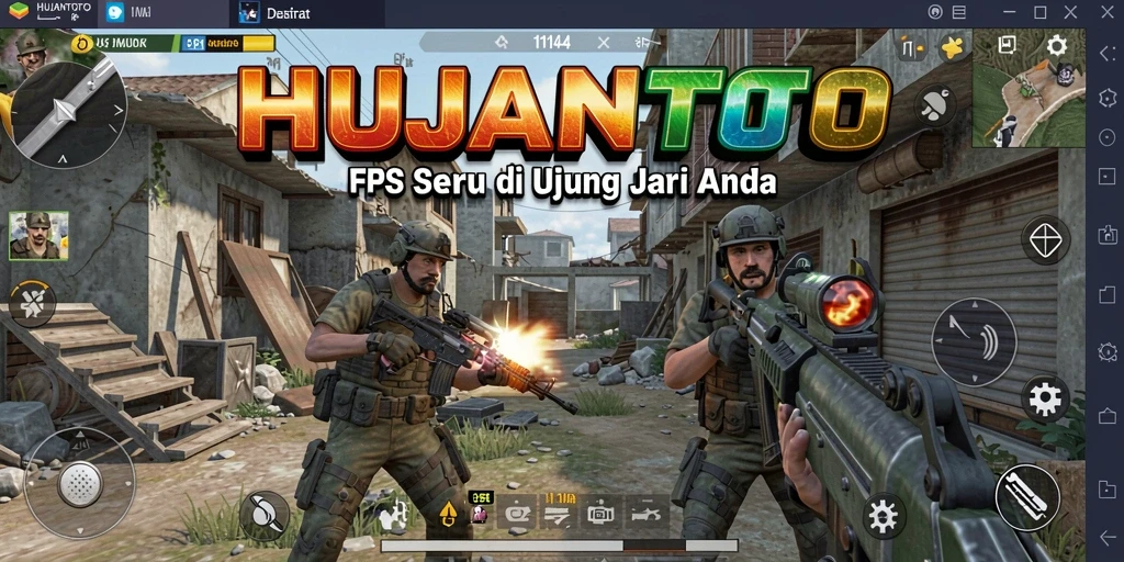Tangkapan layar menampilkan aksi intens dalam pertempuran FPS.