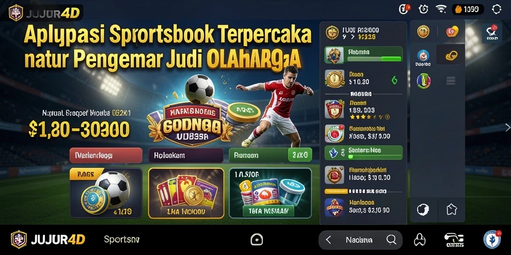 Tampilan screenshot JUJUR4D dengan fitur taruhan olahraga yang menarik.