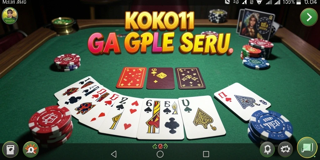 Screenshot gameplay KOKO11 yang menampilkan suasana bermain Gaple yang seru.