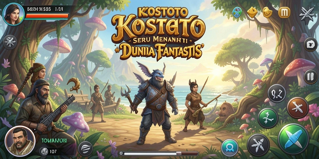 Screenshot dari gameplay KOSTOTO yang menampilkan petualangan seru.