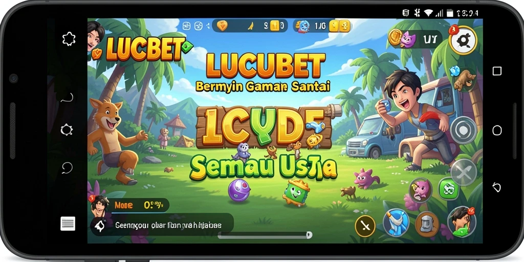 Tampilan gameplay LUCUBET yang menyenangkan dan penuh warna.