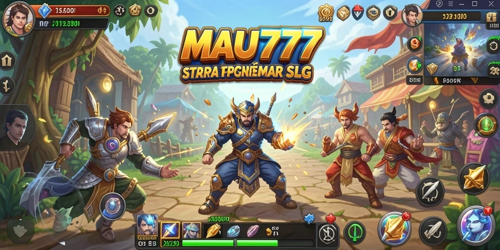 Screenshot gameplay MAU777 menampilkan strategi dan kerjasama dalam permainan SLG.