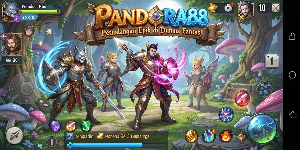 Gameplay PANDORA88 menampilkan aksi petualangan seru dan tampilan fantastis.