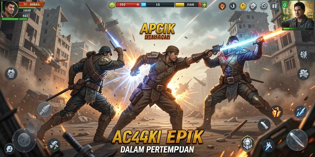 Tampilan layar dari gameplay PP444 yang seru dan mendebarkan.