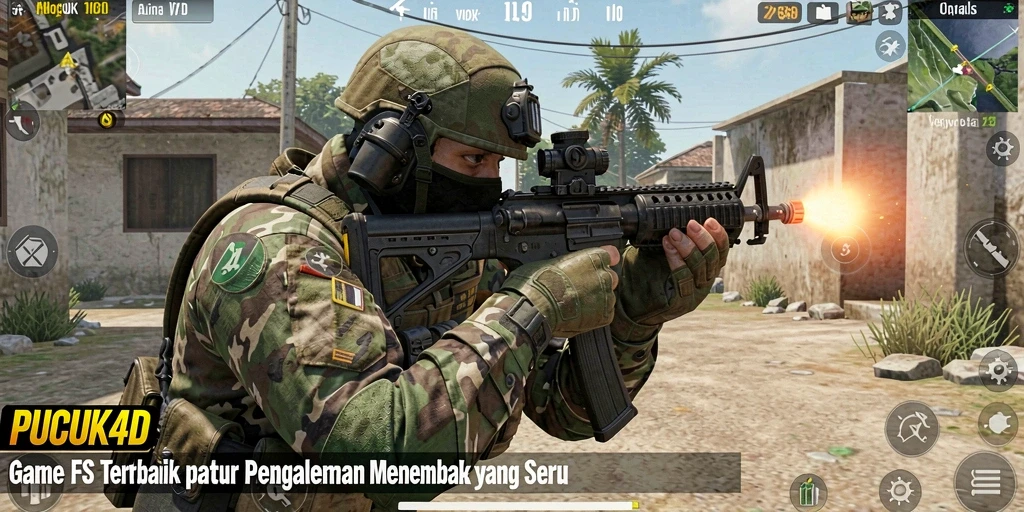 Tampilan mendebarkan gameplay PUCUK4D dengan aksi menembak yang intens.