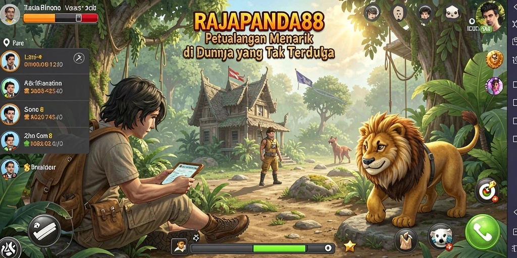 Tampilan gameplay RAJAPANDA88 yang penuh aksi dan petualangan.