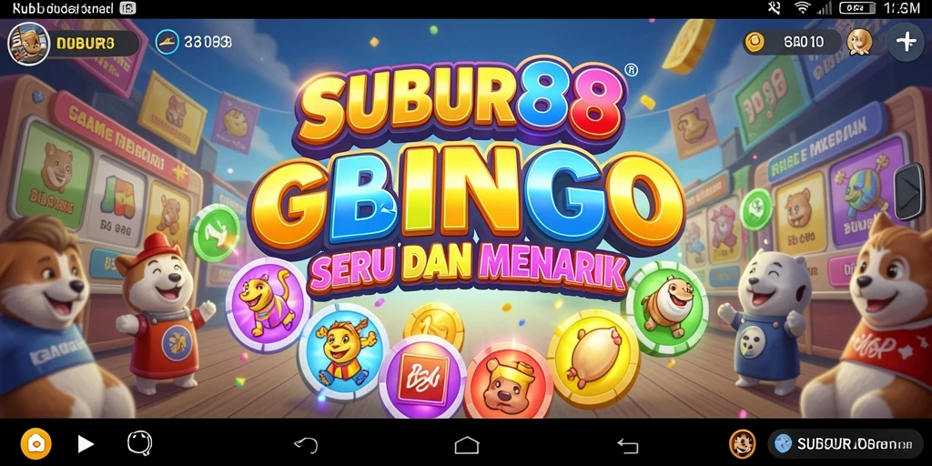 Tampilan gameplay utama SUBUR88 yang penuh warna dan menarik.