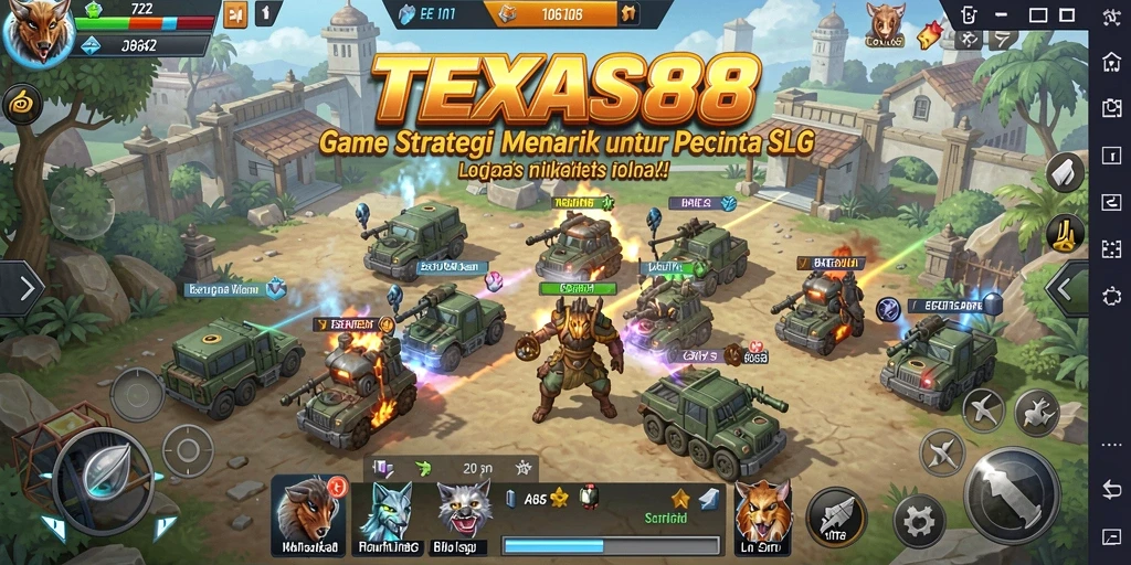 Tampilan gameplay TEXAS88 yang mendebarkan dan penuh strategi.