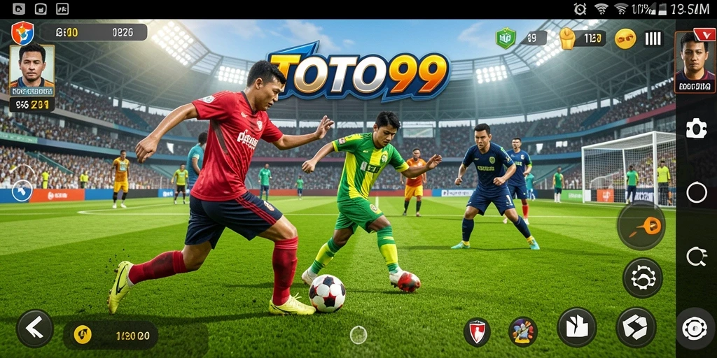 Tampilan utama gameplay TOTO99 yang menampilkan aksi olahraga seru.