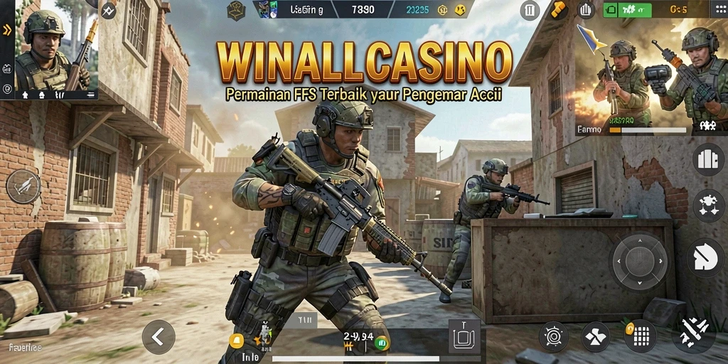Gameplay <strong>WINALLCASINO</strong> yang mendebarkan dalam aksi FPS.