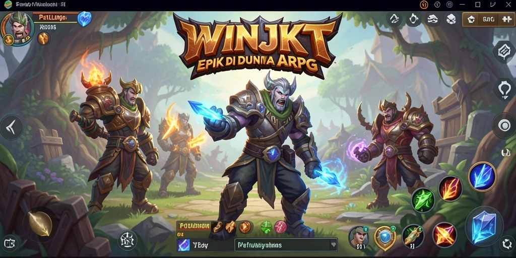 Tangkapan layar gameplay <strong>WINJKT</strong> menampilkan aksi mendebarkan di dunia fantasi.