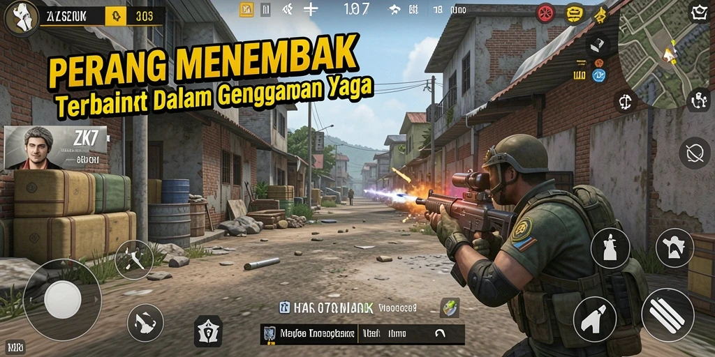 Gameplay mendebarkan dalam ZK7, tunjukkan keterampilan menembak Anda.